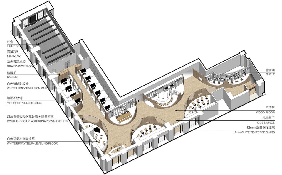 WeDo藝術(shù)教育機構(gòu)裝修布置平面圖